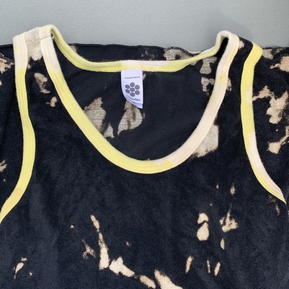 NWT black terry reverse tie dye racerback tank - Picture 15 of 16
